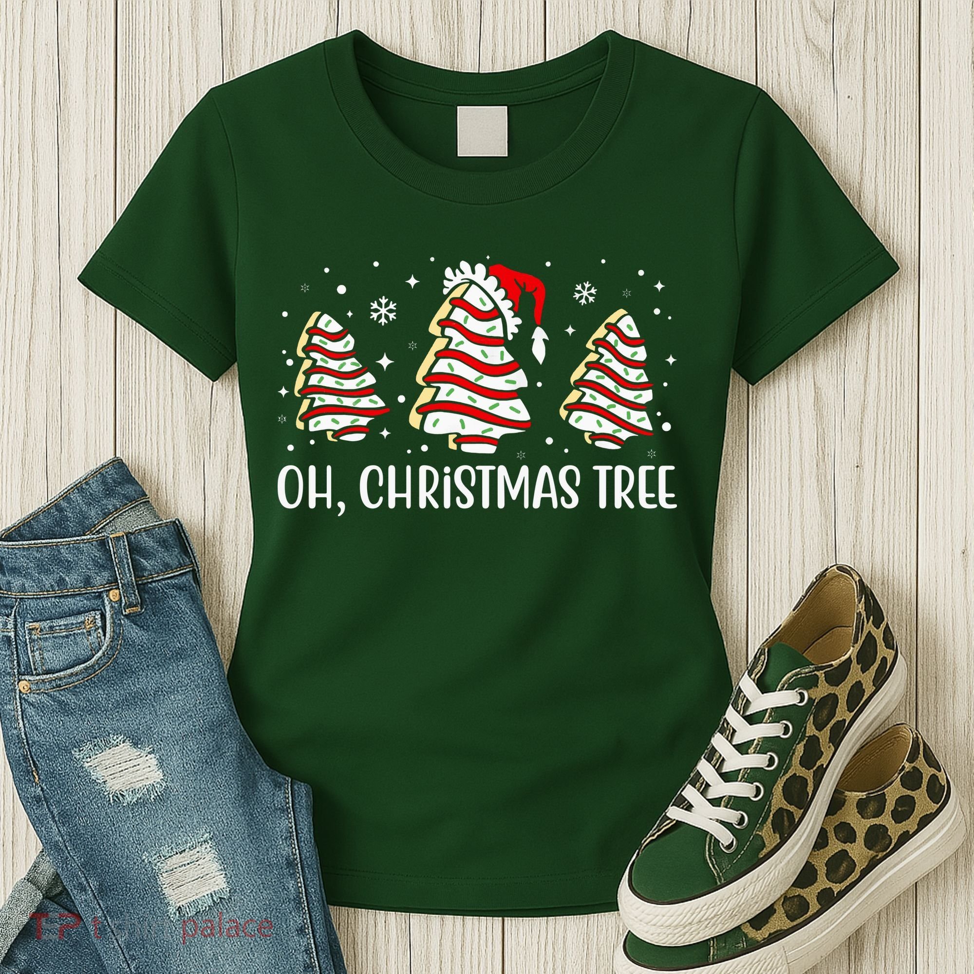 Oh Christmas Tree Cookie Festive Holiday Women's T-Shirt