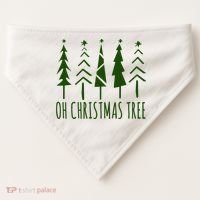 Oh Christmas Tree Festive Holiday USA-Made Doggie Bandana thumb 0