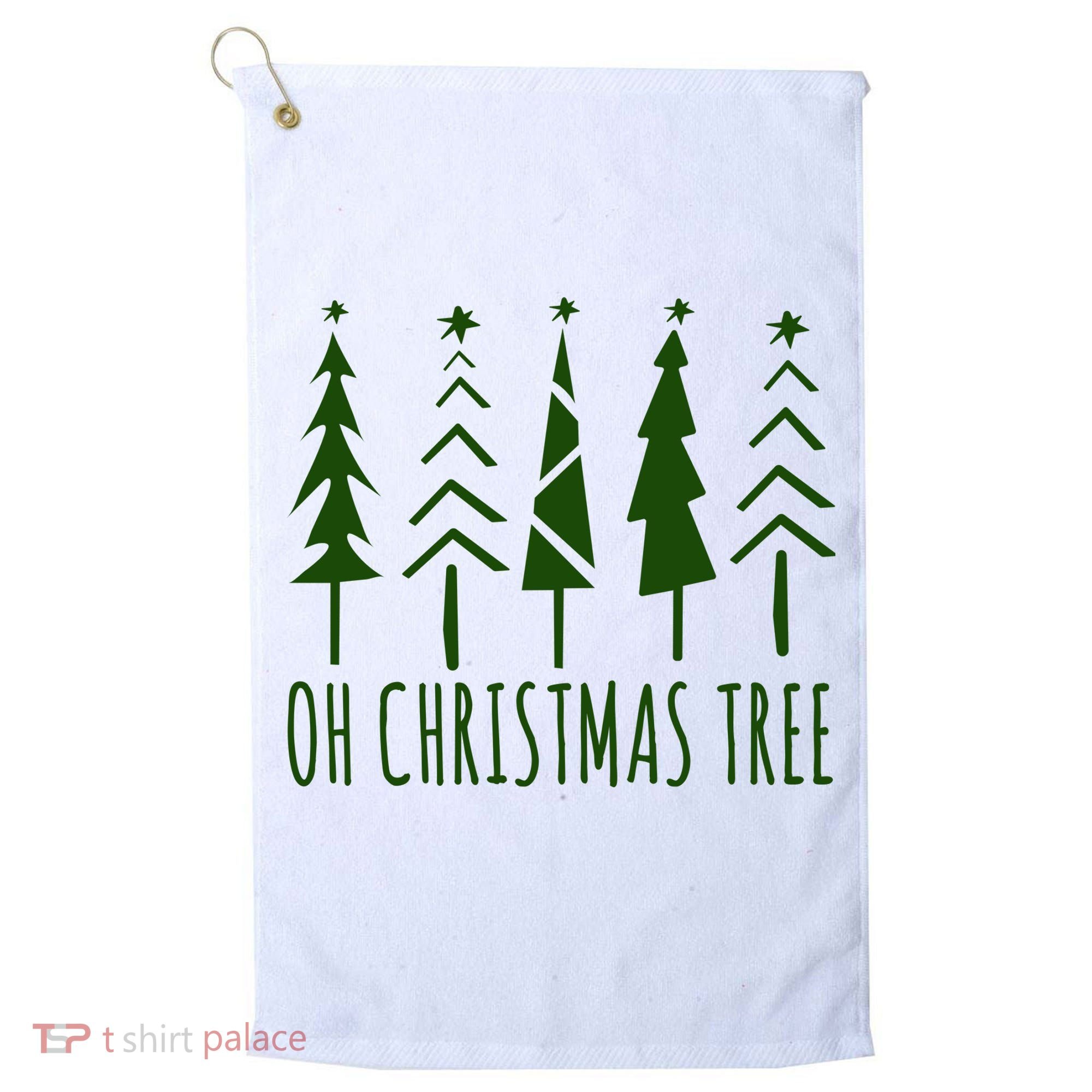 Oh Christmas Tree Festive Holiday Golf Towel