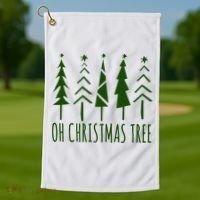 Oh Christmas Tree Festive Holiday Golf Towel thumb 1