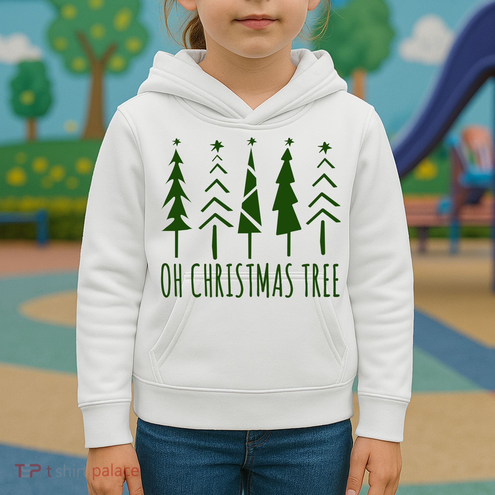 Oh Christmas Tree Festive Holiday Kids Hoodie