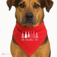 Oh Christmas Tree Holiday USA-Made Doggie Bandana thumb 1