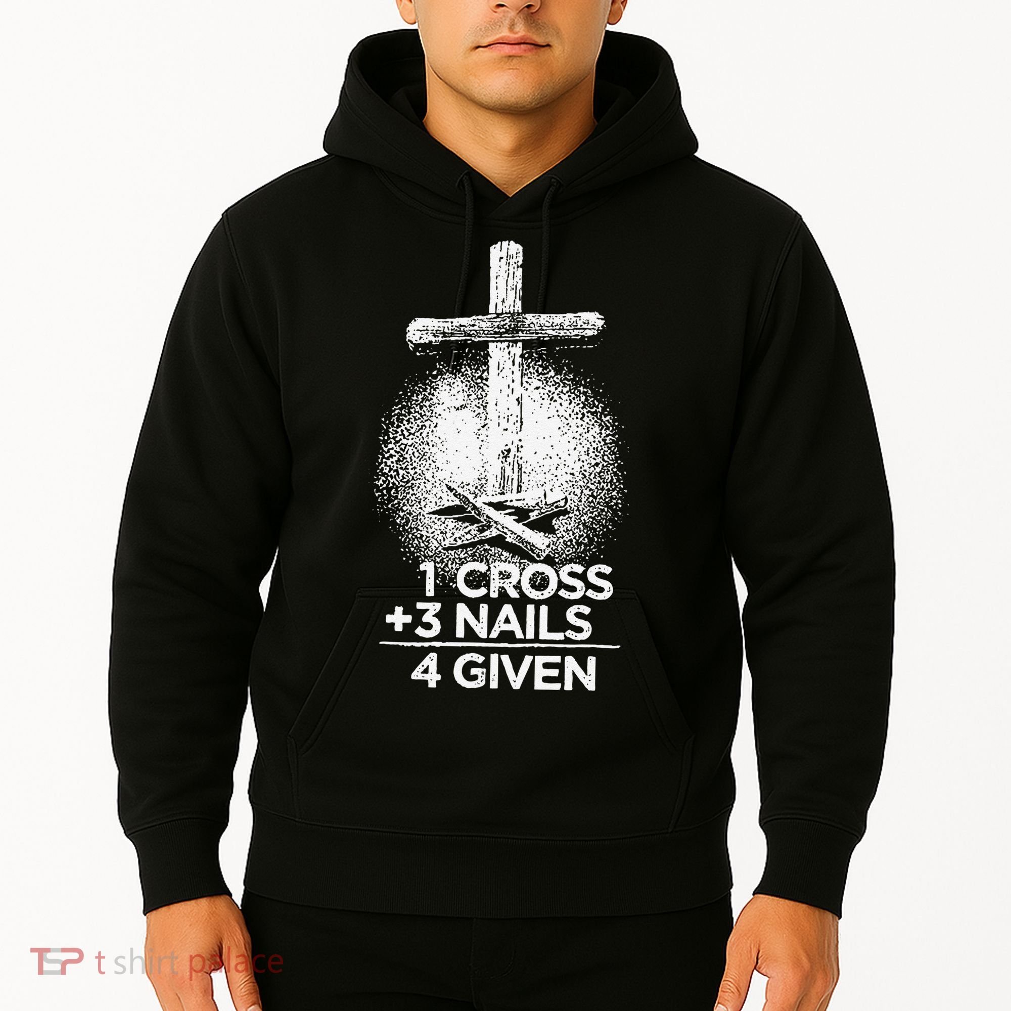 One Cross Three Nails Forgiven Cross Christian Faith Hoodie