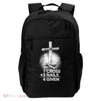 One Cross Three Nails Forgiven Cross Christian Faith Backpack thumb 0