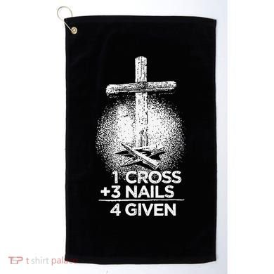 One Cross Three Nails Forgiven Cross Christian Faith Golf Towel