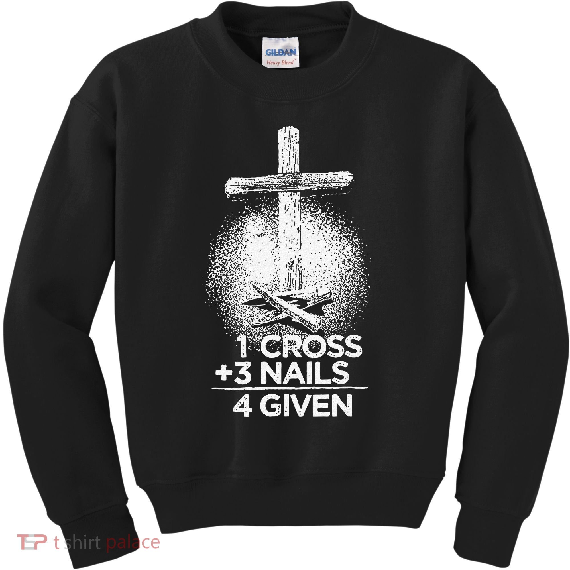 One Cross Three Nails Forgiven Cross Christian Faith Kids Sweatshirt
