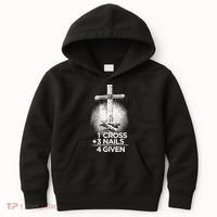 One Cross Three Nails Forgiven Cross Christian Faith Kids Hoodie thumb 0