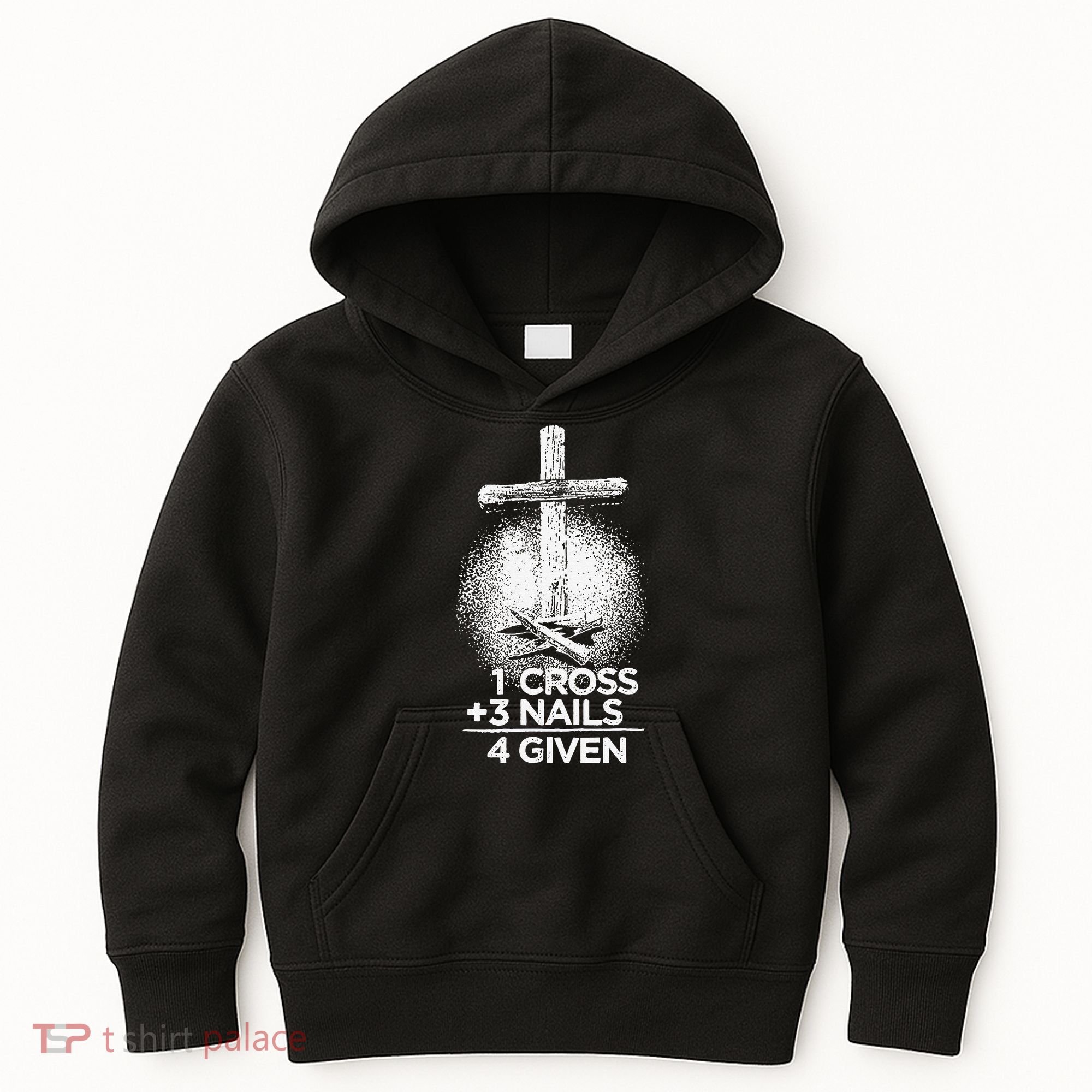 One Cross Three Nails Forgiven Cross Christian Faith Kids Hoodie