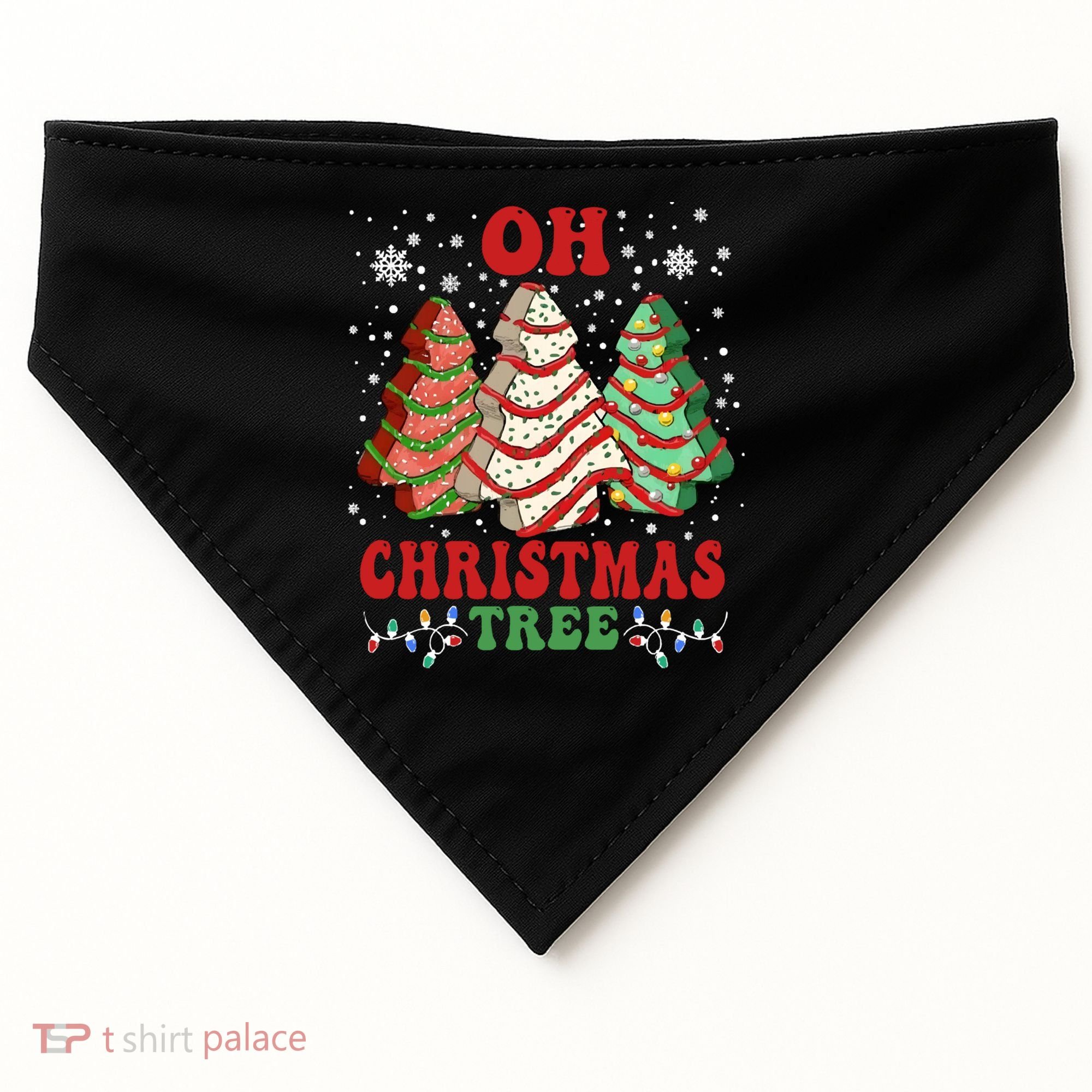 Oh Christmas Tree Cakes Debbie Funny Christmas USA-Made Doggie Bandana