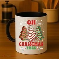 Oh Christmas Tree Cakes Debbie Funny Christmas Coffee Mug thumb 4