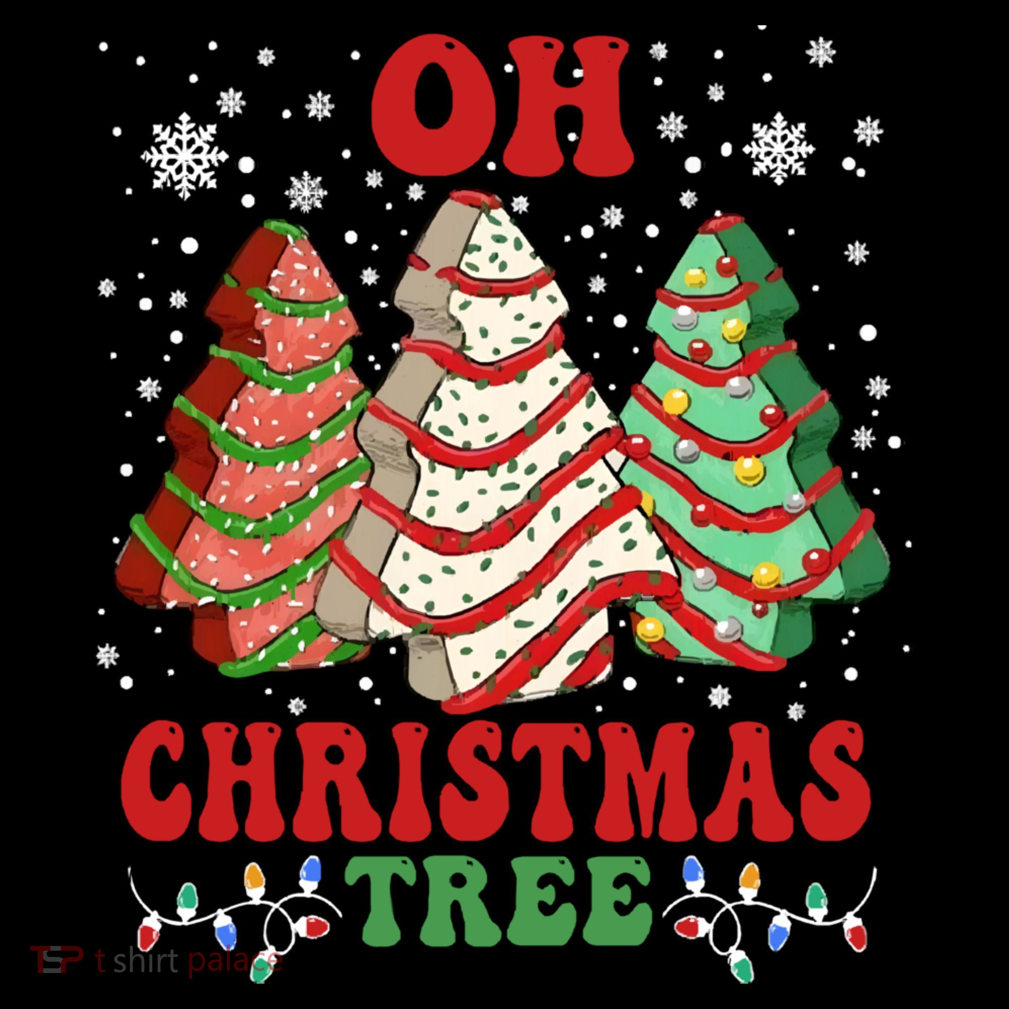 Oh Christmas Tree Cakes Debbie Funny Christmas Women's Hoodie