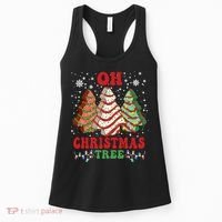 Oh Christmas Tree Cakes Debbie Funny Christmas Women's Tank Top thumb 0
