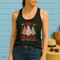 Oh Christmas Tree Cakes Debbie Funny Christmas Women's Tank Top thumb 2