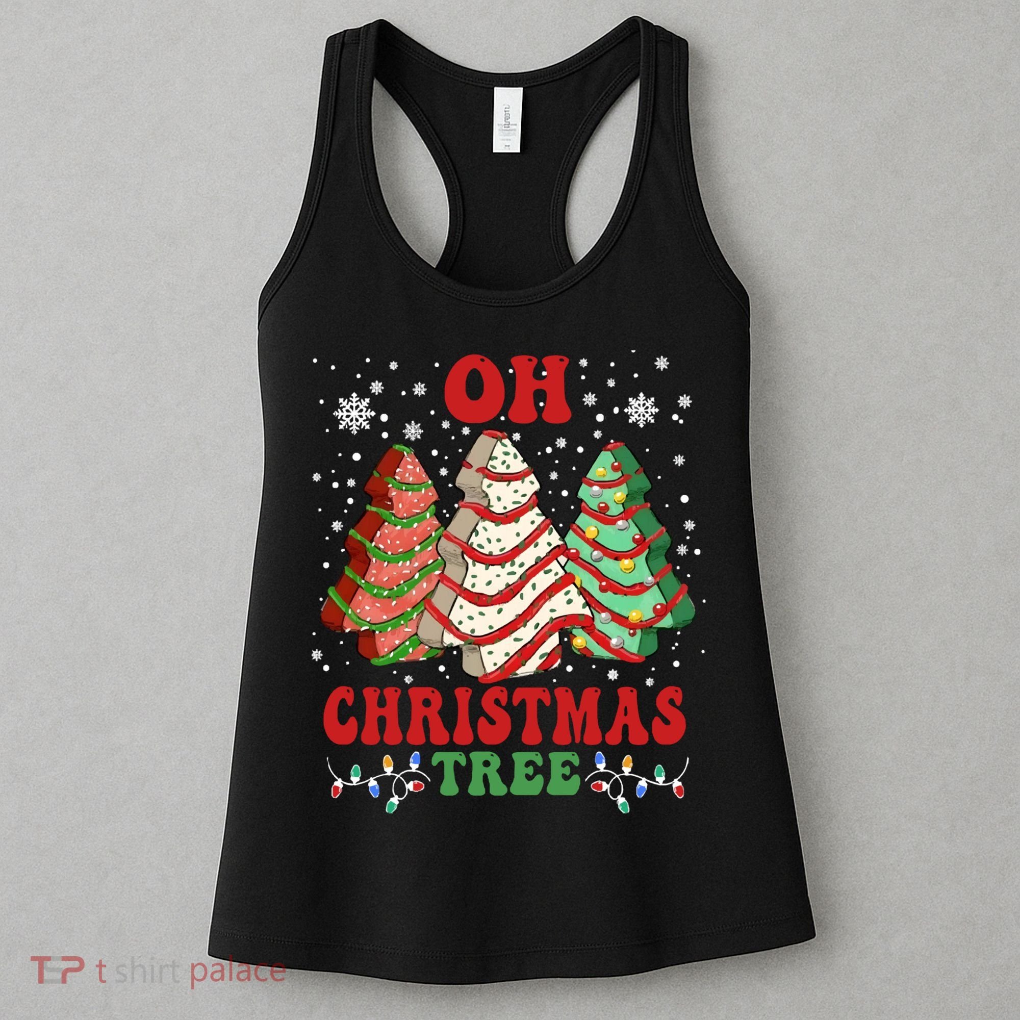 Oh Christmas Tree Cakes Debbie Funny Christmas Women's Tank Top