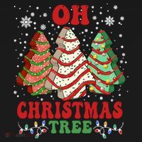 Oh Christmas Tree Cakes Debbie Funny Christmas Women's Tank Top thumb 5