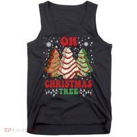 Oh Christmas Tree Cakes Debbie Funny Christmas Tank Top thumb 0