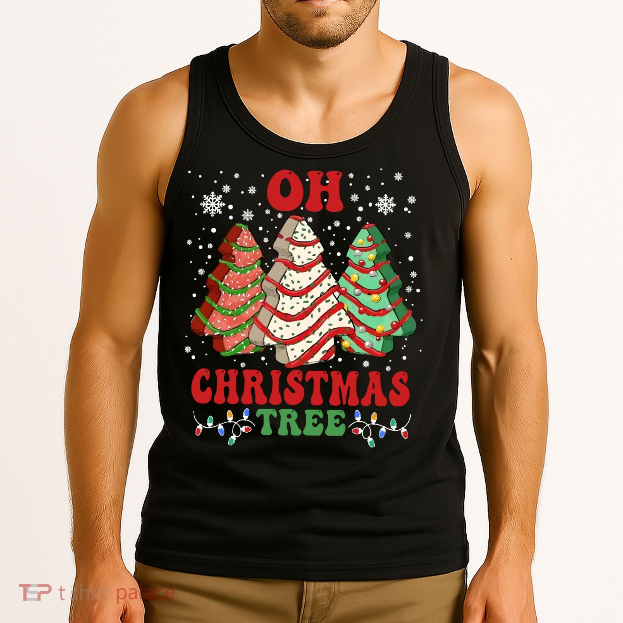 Oh Christmas Tree Cakes Debbie Funny Christmas Tank Top