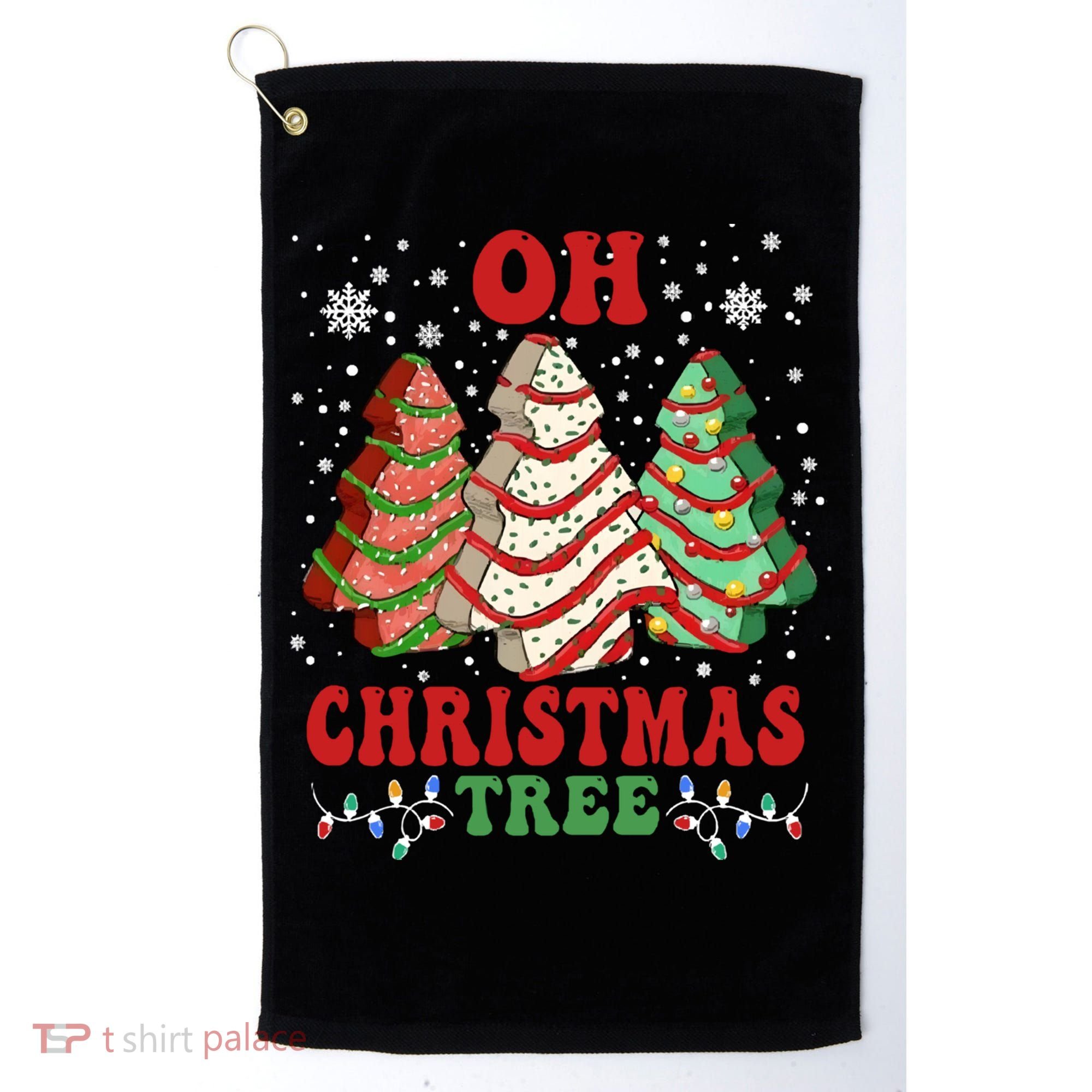 Oh Christmas Tree Cakes Debbie Funny Christmas Golf Towel