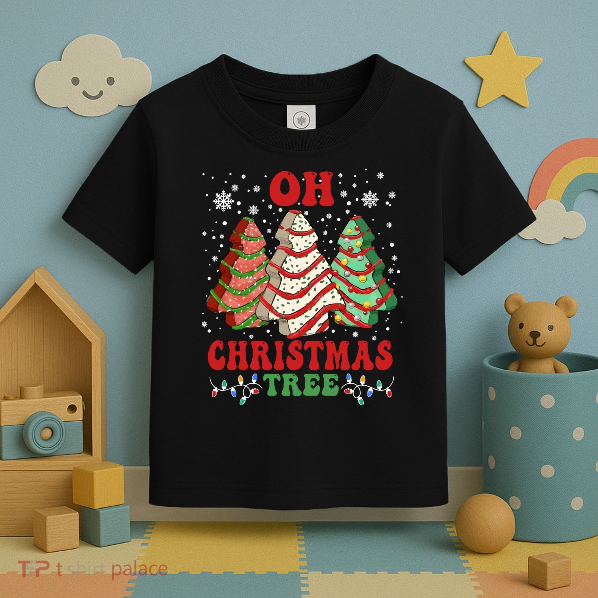 Oh Christmas Tree Cakes Debbie Funny Christmas Toddler T-Shirt