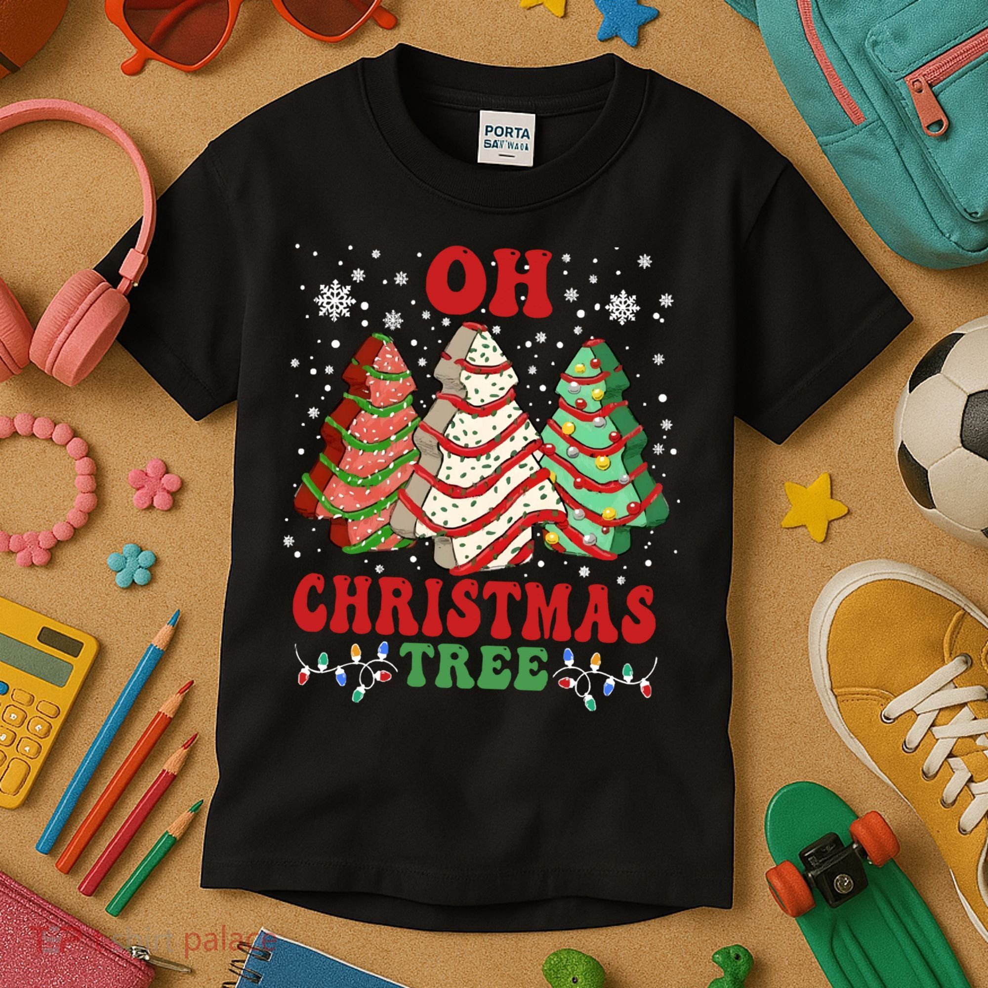 Oh Christmas Tree Cakes Debbie Funny Christmas Kids T-Shirt