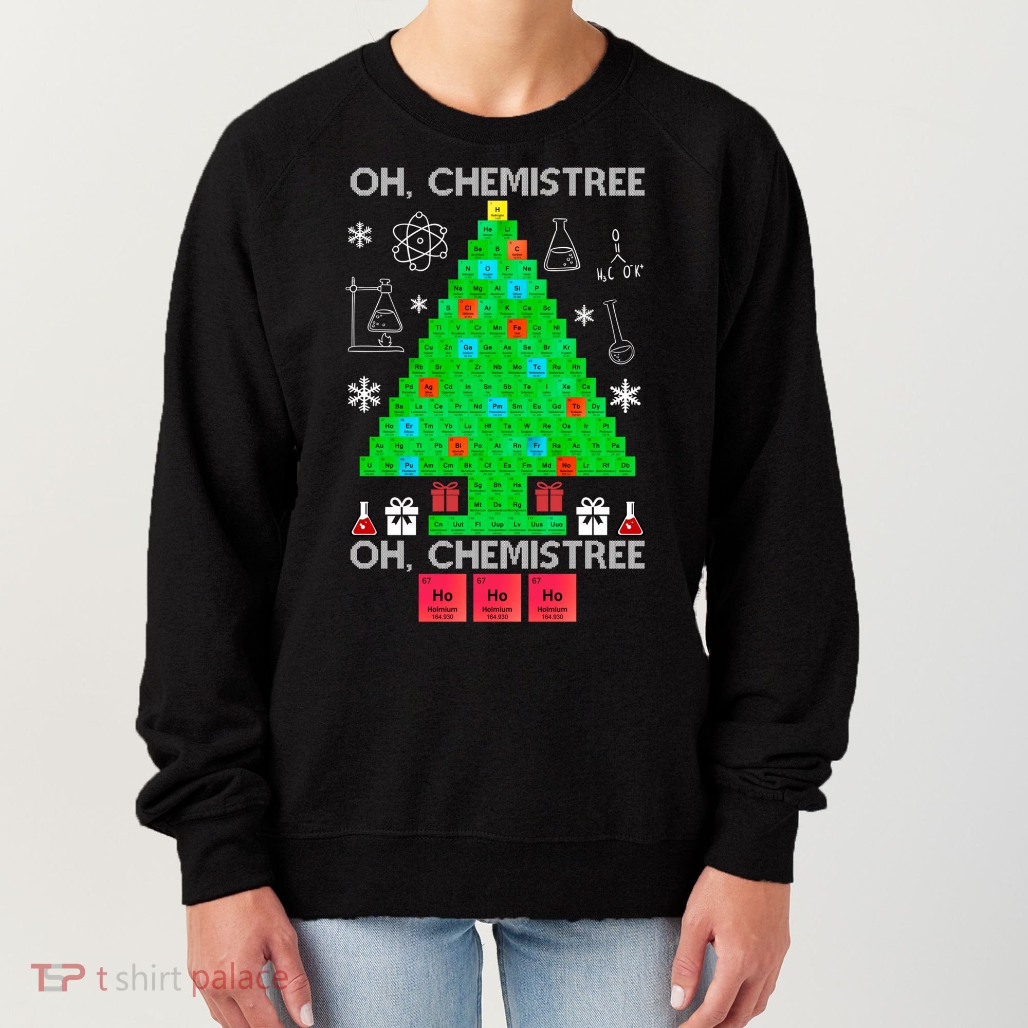 Oh Chemist Tree Chemistree Funny Science Chemistry Christmas Gift Women's Sweatshirt