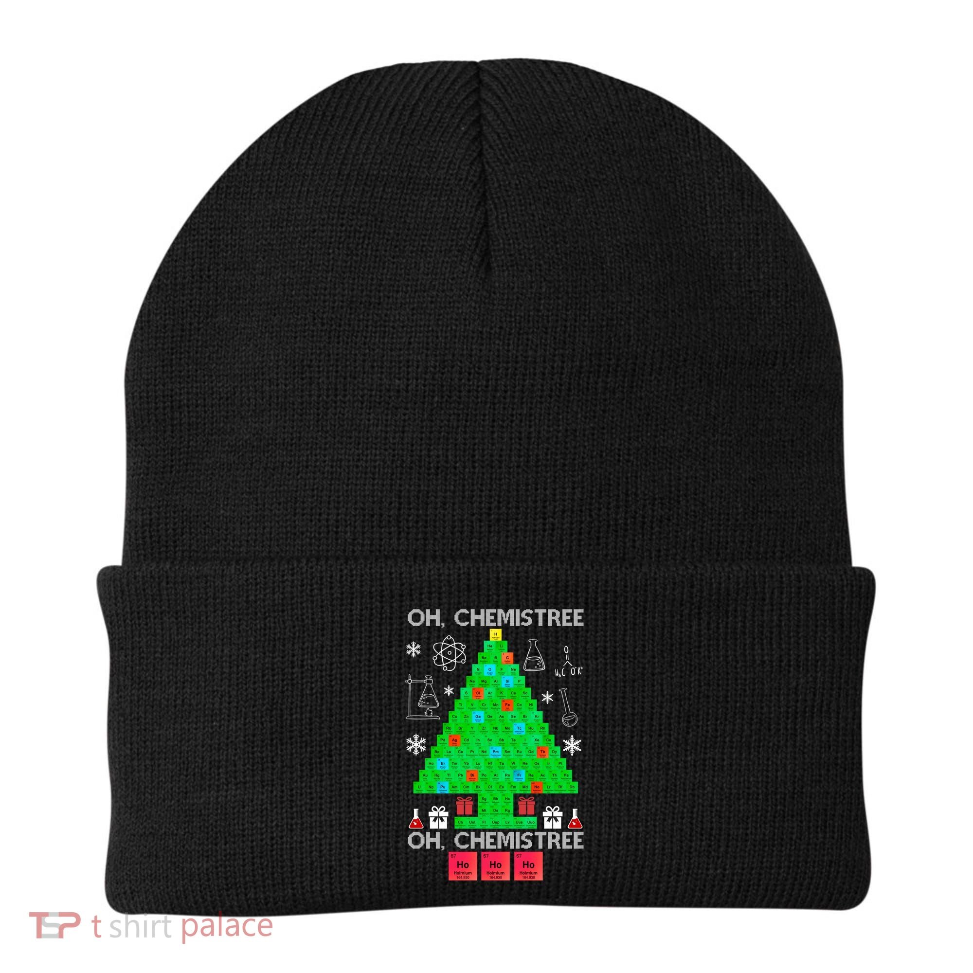 Oh Chemist Tree Chemistree Funny Science Chemistry Christmas Gift Beanie