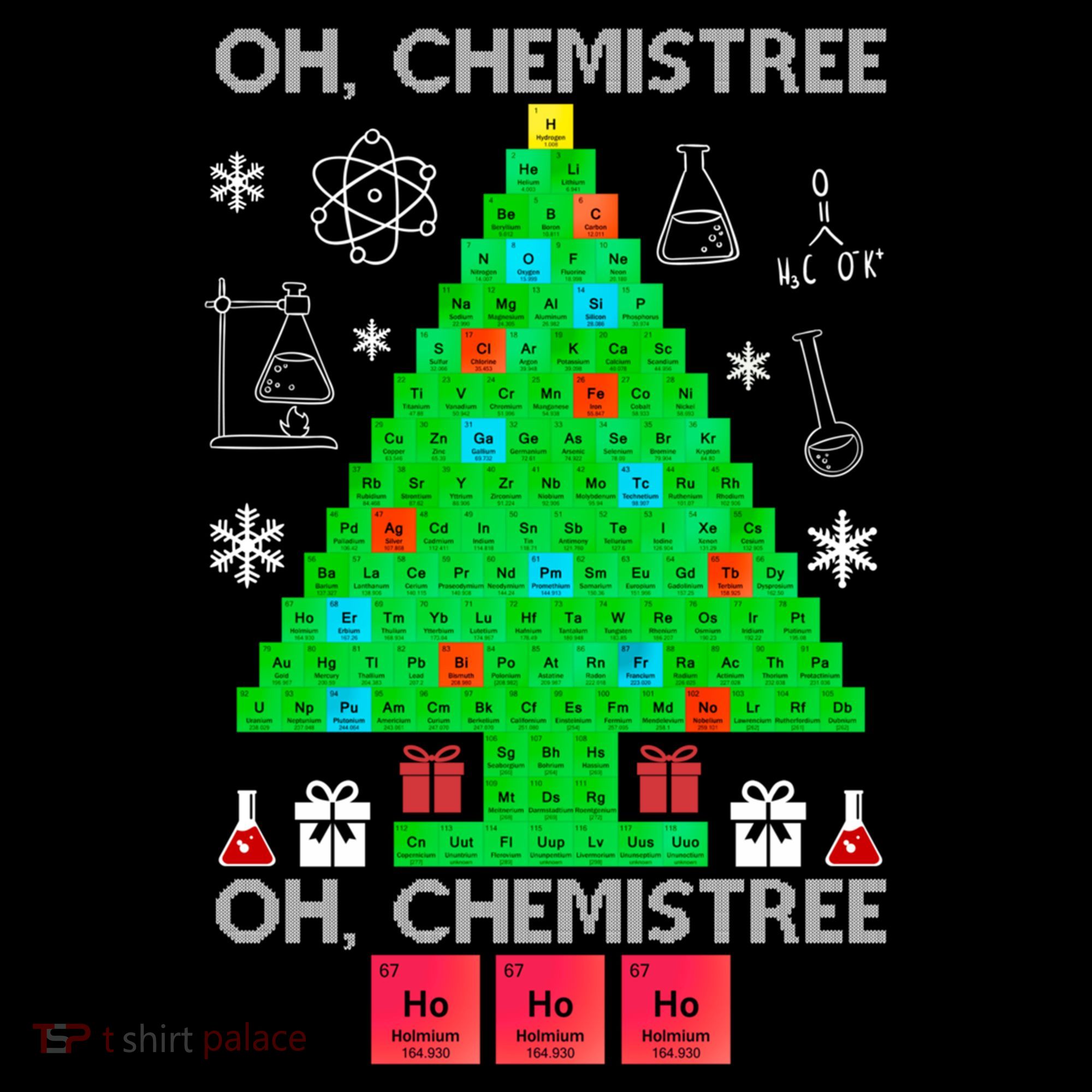 Oh Chemist Tree Chemistree Funny Science Chemistry Christmas Gift Ornament