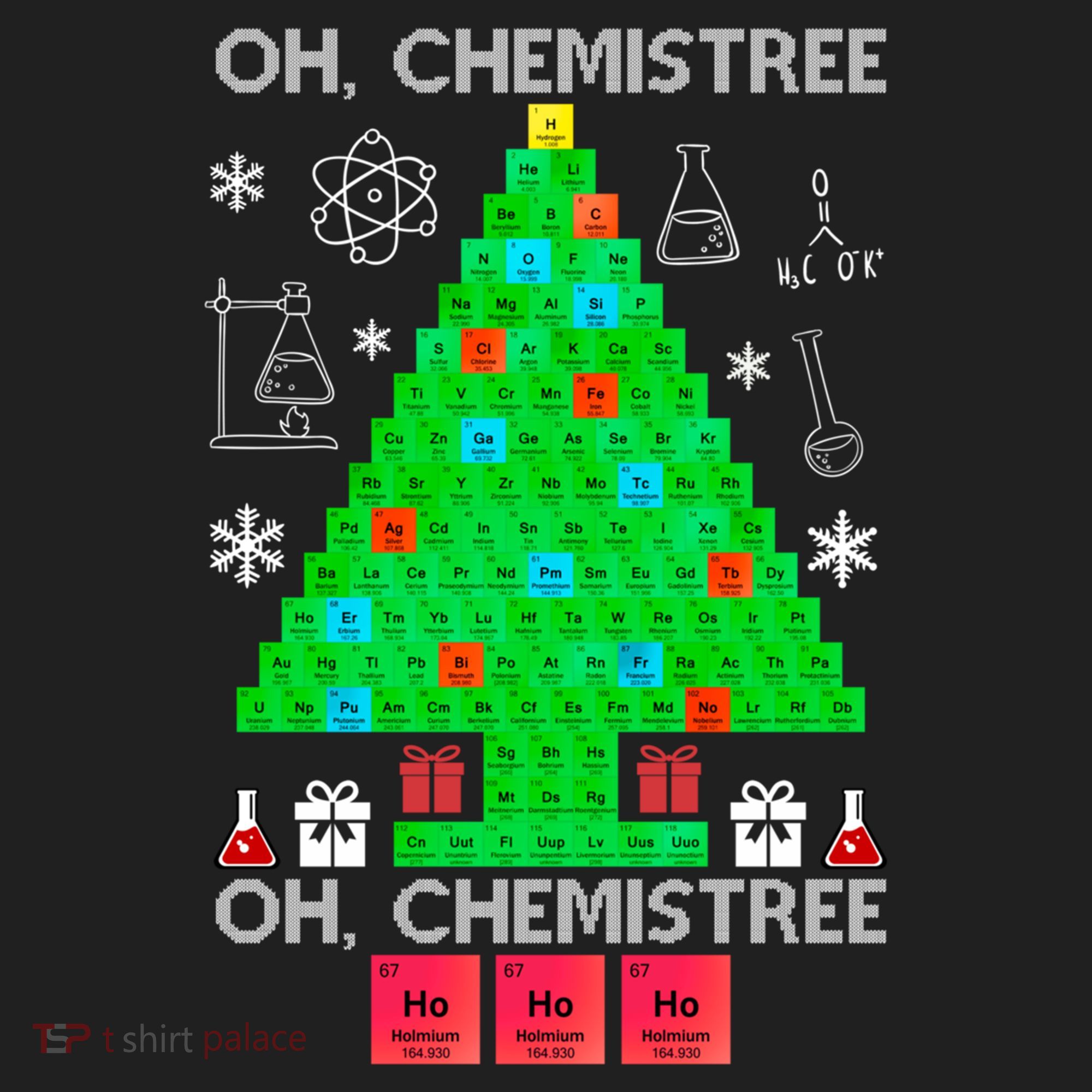 Oh Chemist Tree Chemistree Funny Science Chemistry Christmas Gift Hat