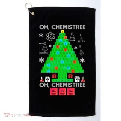 Oh Chemist Tree Chemistree Funny Science Chemistry Christmas Gift Golf Towel