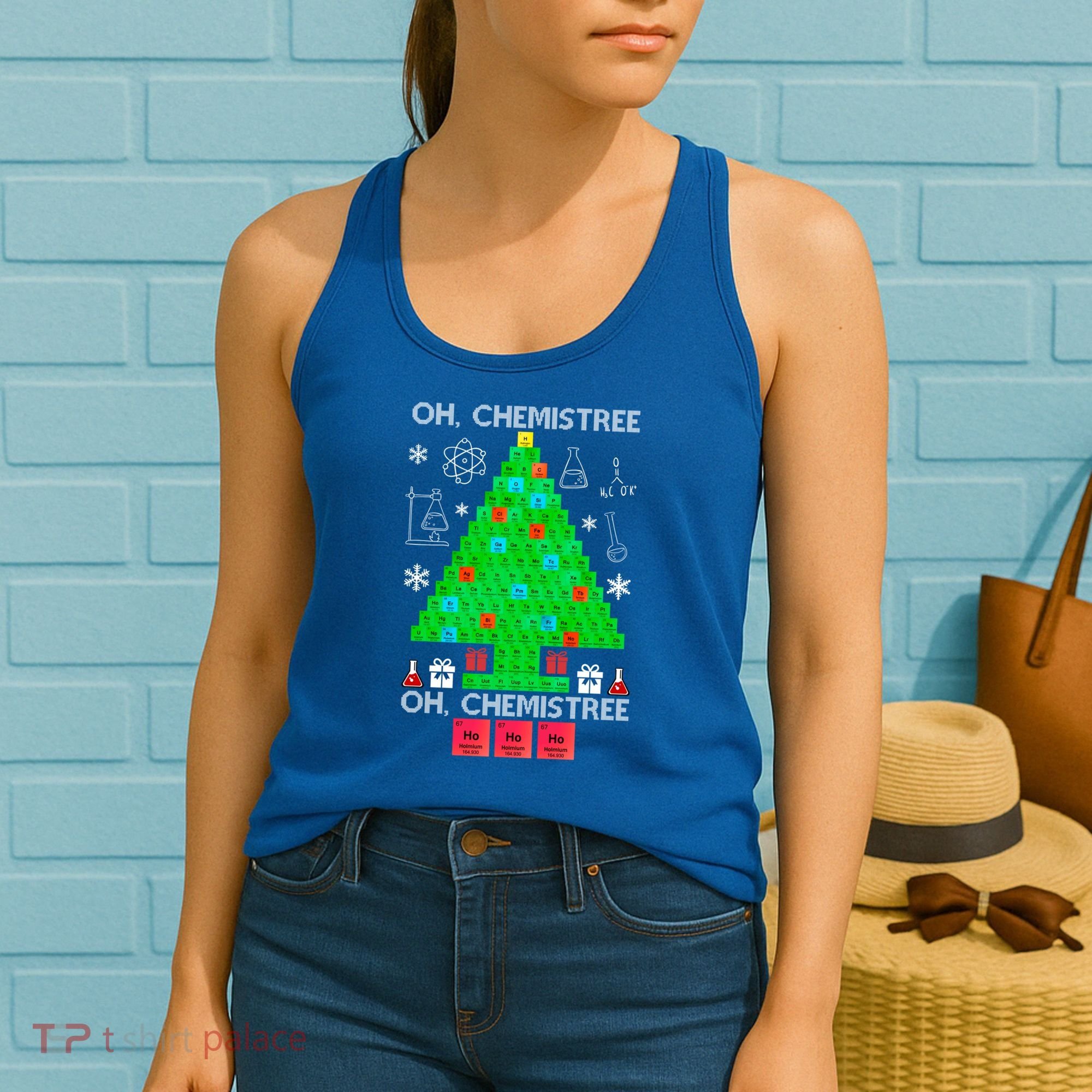 Oh Chemist Tree Chemistree Funny Science Chemistry Christmas Gift Women's Tank Top