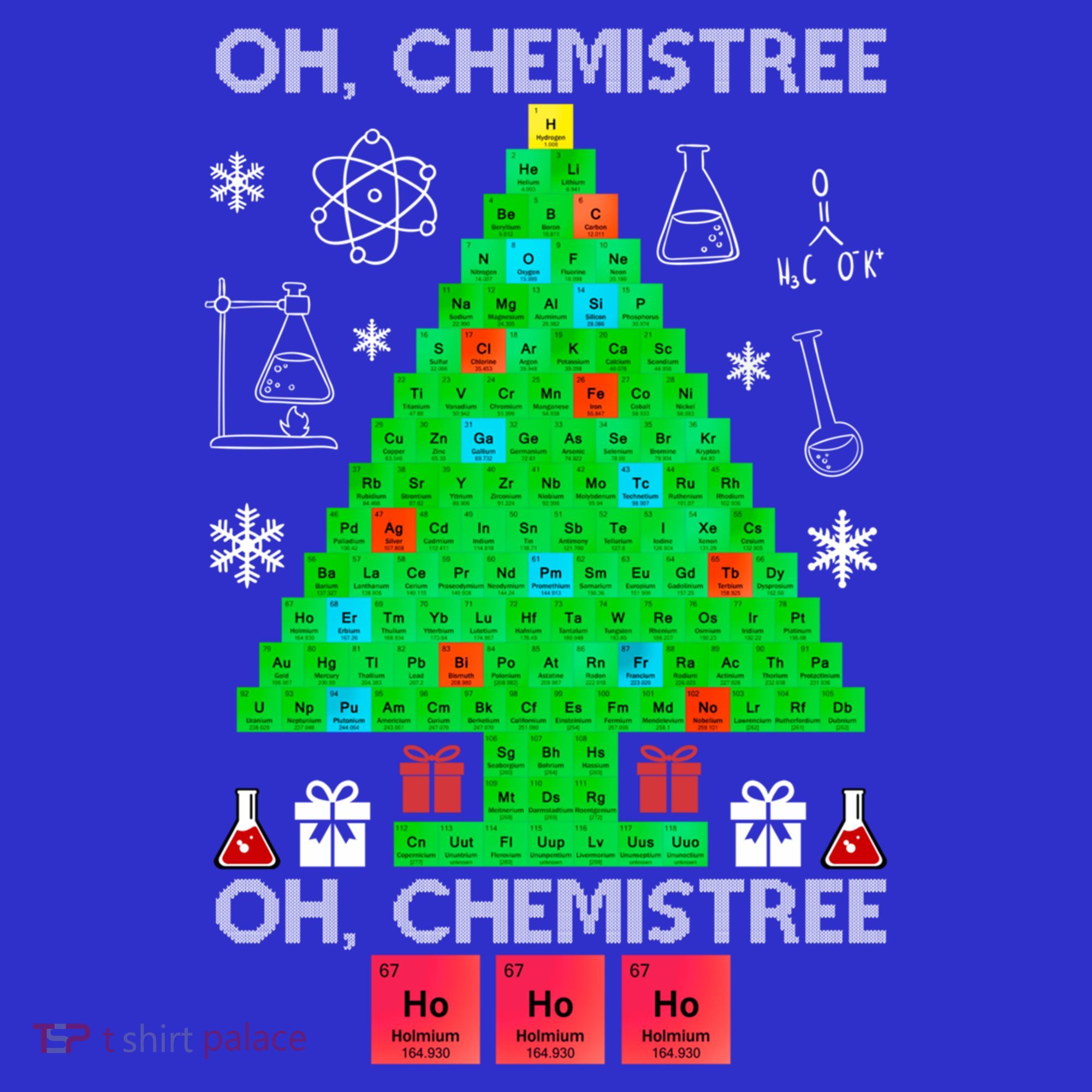 Oh Chemist Tree Chemistree Funny Science Chemistry Christmas Gift Women's T-Shirt
