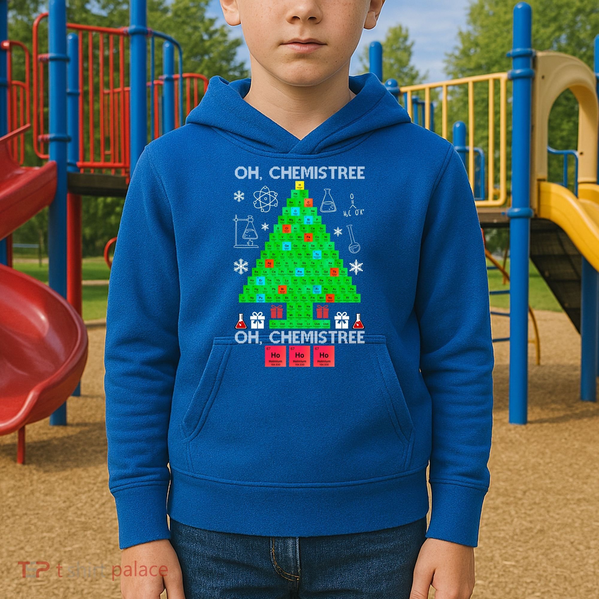 Oh Chemist Tree Chemistree Funny Science Chemistry Christmas Gift Kids Hoodie
