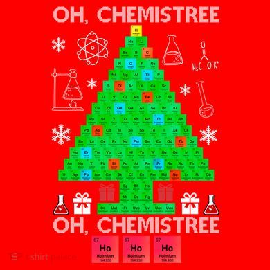 Oh Chemist Tree Chemistree Funny Science Chemistry Christmas Gift Santa Hat