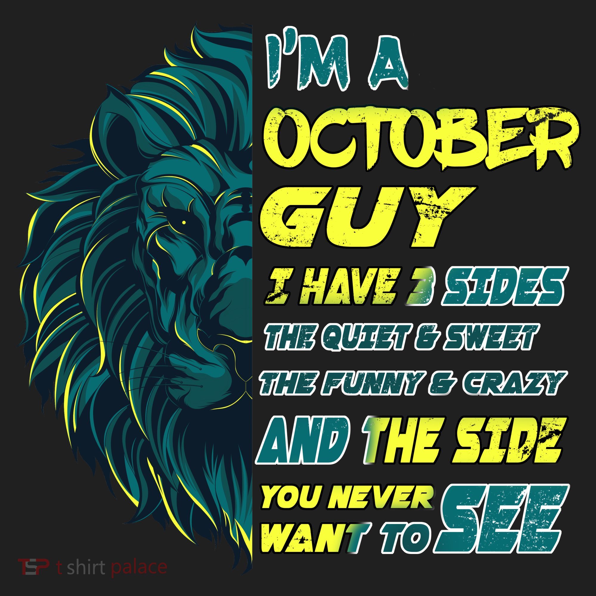 October Birthday Guy Has 3 Sides Sweet Funny Crazy  Women's Sweatshirt