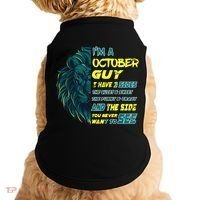October Birthday Guy Has 3 Sides Sweet Funny Crazy  Doggie Tank thumb 0