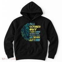 October Birthday Guy Has 3 Sides Sweet Funny Crazy  Hoodie thumb 0