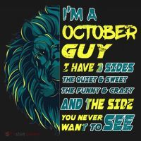 October Birthday Guy Has 3 Sides Sweet Funny Crazy  Women's Hoodie thumb 2
