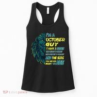 October Birthday Guy Has 3 Sides Sweet Funny Crazy  Women's Tank Top thumb 0
