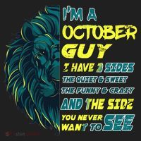 October Birthday Guy Has 3 Sides Sweet Funny Crazy  Hat thumb 2