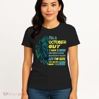 October Birthday Guy Has 3 Sides Sweet Funny Crazy  Women's T-Shirt thumb 4