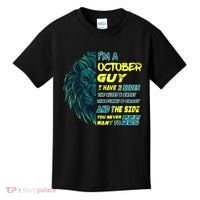October Birthday Guy Has 3 Sides Sweet Funny Crazy  Kids T-Shirt thumb 0