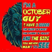 October Birthday Guy Has 3 Sides Sweet Funny Crazy  Santa Hat thumb 1