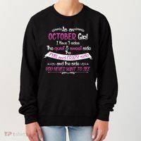October Girl Sweet But Crazy Funny Birthday Women's Sweatshirt thumb 0