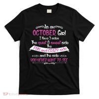 October Girl Sweet But Crazy Funny Birthday T-Shirt thumb 0