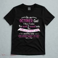 October Girl Sweet But Crazy Funny Birthday T-Shirt thumb 5