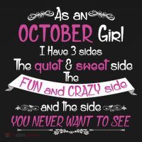 October Girl Sweet But Crazy Funny Birthday Women's Hoodie thumb 2