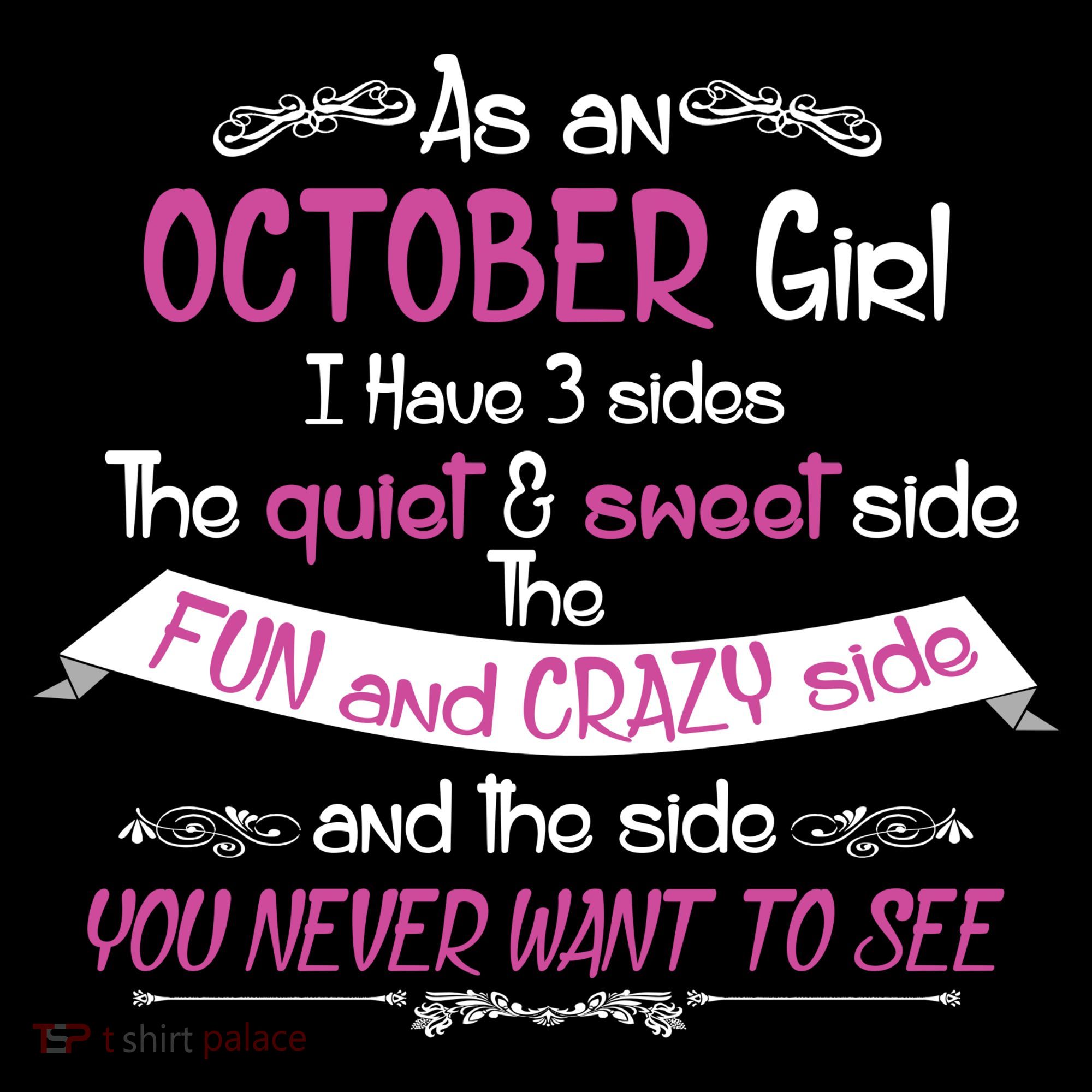 October Girl Sweet But Crazy Funny Birthday Women's Hoodie