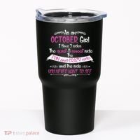 October Girl Sweet But Crazy Funny Birthday Tumbler thumb 0