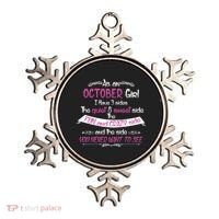 October Girl Sweet But Crazy Funny Birthday Ornament thumb 0