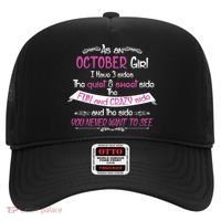 October Girl Sweet But Crazy Funny Birthday Hat thumb 0